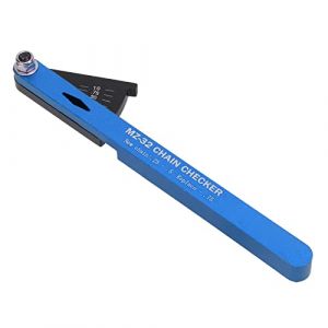 Lwuey Indicateur Usure Chaine Velo,Vérificateur d'usure Outil Bicyclettes Multifonctionnel Montagne Mesure VTT de Chaîne Vélo en Alliage Aluminium pour Test Route Jauge Règle Instrument Détecteur (Liwuwer, neuf)