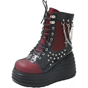 Escarpins Mary Jane pour Femmes, Chaussures Lolita, Plateforme Mignonne, Gothique, Double Bride à la Cheville, Bout Rond, Talon épais, pour Rencontres, boîte de Nuit (ToBe-One, neuf)