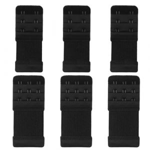 6 Pi&egrave;ces Extension de Soutien Gorge, Rallonge Soutien Gorge 3 Rangs 2 Crochets 3 Crochets, Les Extension Soutien Gorge sont Douces, Respirantes et Flexibles pour Les Femmes - Noir (E-COMMERCE ASENIKA S.R.L., neuf)