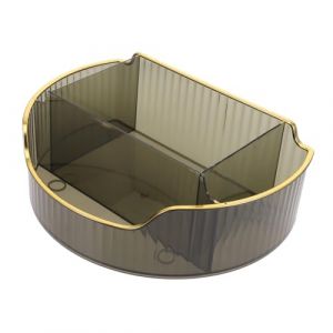 HONITANO Bo&icirc;te Rangement Cosm&eacute;tiques Rotative &Eacute;paisse Transparente Verte Organiseur Cosm&eacute;tique Multi-usage Grand Volume pour Bureau et Coiffeuse Support Maquillage avec Rotation (LUWELI, neuf)