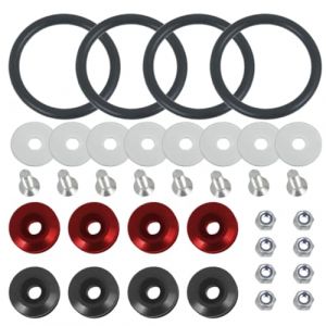 WMUVAZA Fixation Rapide pare Choc, 36 Pièces Support Pare Choc Rondelle Pare-Chocs Kit de Fixation Rapide de Coffre de Pare-Chocs pour Pare-Chocs de Voiture Universel, Rondelles Attaches universelles (LIU JIE DE DIAN, neuf)