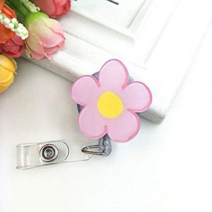 Lot de 2 porte-badges rétractables avec clip de ceinture – Porte-badge tendance et mignon – Porte-clés rétractable pour filles, infirmières, enseignantes, étudiantes (Tool-Supermart, neuf)