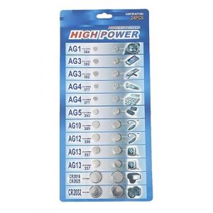 Lamala 24 Pi&egrave;ces AG1/AG3/AG4/AG5/AG10/AG12/AG13 Piles Bouton Pile Bouton CR2016/2025 CR2032 Batterie Au Lithium pour Bricolage Pile Bouton (BEN PORAT, neuf)