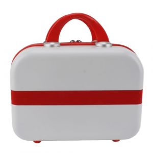 XHTLLO Conception De Valise De Boîte à Cosmétiques De 14 Pouces, Trousse De Maquillage Portable De Grande Capacité Pour Femmes, élégante Parfaite Pour les Voyages, Organisateur De Maquillage(Blanc) (AMZXXO, neuf)