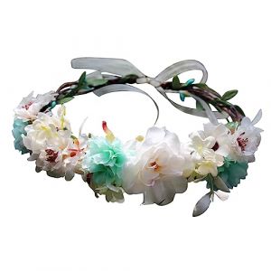 VALICLUD diad&egrave;me de couronne diad&egrave;me floral couronne de cerceau floral coiffure guirlande de fleurs de mariage coiffe de fleur couronne de fleurs mari&eacute;e casque fille Couleur Al&eacute;atoire (Sudersana, neuf)
