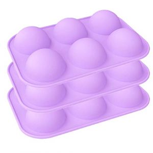 Moule Silicone Demi-Sph&egrave;re, 3 paquets Silicone Moules de Cuisson, Rond Moule pour la Fabrication de Boule Chocolat, G&acirc;teau, Pudding, Mousse de D&ocirc;me (Mujins, neuf)