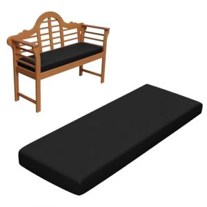 RZYW Coussin de Banc D'ext&eacute;rieur &eacute;Pais de 5cm, Imperm&eacute;Ables Coussins pour Banc de Jardin 2/3 Places, Coussin de Si&egrave;ge de Fen&ecirc;Tre D'int&eacute;rieur, pour Terrasse, Canap&eacute;, Balancelle,Noir,180x55cm (RZYW, neuf)