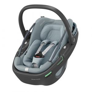Maxi-Cosi Coral 360 i-Size, Siège-auto bébé, Siège-auto nouveau-né 360, 0 à 12 mois (40 à 75 cm), Rotation à une main, Nacelle ultra légère, Protection G-CELL, Grand canopy pare-soleil, Essential Grey (BabyValue France, neuf)
