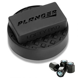 PLANGER® - Lofty Pad + 4 Bouchons DE Valve – Tampon pour cric avec Conception antidérapante – Protégez Votre Voiture en la Levant par Le cric hydraulique – Construit de Caoutchouc très résistant… (Mount Market, neuf)