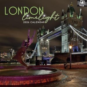 The Gifted Stationary Calendrier mural carr&eacute; 2026 - Limelight de Londres - Calendrier &agrave; suspendre sur le th&egrave;me des passeports - 180 autocollants de rappel - Planificateur mensuel pour la maison ou les (Juvo +, neuf)