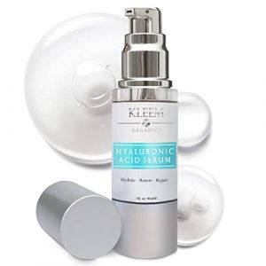 Kleem Organics Sérum visage à l'acide hyaluronique - Serum visage à l'acide hyaluronique pur avec vitamine C, E et aloe vera - Sérum visage pour hydrater et donner du volume à la peau (Om Shanti Cosmetics, neuf)
