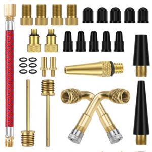 32 Pcs Adaptateur de Valve de Vélo, Adaptateur Valve Presta Pneu, Embout Pompe Velo DV/SV vers AV, Adaptateurs Presta vers Schrader, pour Voiture et Vélo Compresseur d'air à DV AV SV (JuHuaHui, neuf)