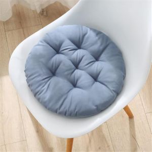 Morbuy Rond Coussins de Jardin, Couleur Unie Coussin Exterieur, Lin Epais Coussin Chaise Galette de Chaise pour Int&eacute;rieur Patio Coussin Chaise Exterieur (50x50cm,Gris) (Morbuy, neuf)