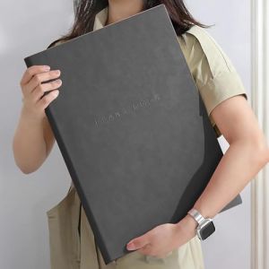 Carnet de notes A3 Carnet de croquis - 400 pages 200 feuilles - Papier &agrave; dessin de haute qualit&eacute; - couverture PU douce Bloc de croquis pour artistes et professionnels pour dessins et croquis - noir (HONGTAISHENG, neuf)