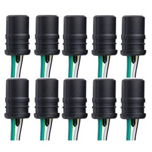 Lot de 10 W5W T10 194 W3W Support de Douille Ampoule caoutchouc Connecteur T10 W5W WY5W Adaptateur Prise Phare Lampe feux clignotant stationnement éclairage plaque Immatriculation 3 et 5 Watt L&P B563 (Inter-Sale24de, neuf)