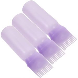 Veemoon Lot de 3 Flacons Applicateurs Peigne &agrave; Racines pour Coloration et Huile Capillaire, Bouteille Doseuse Pratique, Plastique Violet, Usage Professionnel et Domestique pour Soins (hagan panting, neuf)