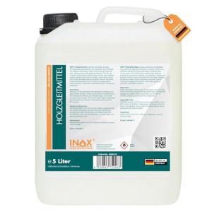 INOX® Lubrifiant pour bois, sans silicone, 5 l, pour le travail du bois sur une machine de rabotage, une fraiseuse ou une scie circulaire de table (INOX-Vertrieb, neuf)