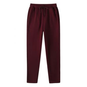ORANDESIGNE Pantalon de Surv&ecirc;tement en Polaire Fine Homme Pantalon de Jogging Pants Doublure Polaire Chaud Pantalons de Sport Training Surv&ecirc;tement avec Poches Sportswear Z Bordeaux L (ORANNER EU, neuf)