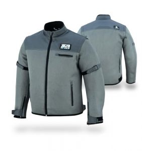 Veste Moto Été TLA AIRFLO avec Manches Amovibles | Veste Moto d'été Homme et Femme avec Protections | Veste Moto et Scooter en Tissu Léger et Perforé | Gilet Moto (Gris, 5XL) (TLA RACING, neuf)