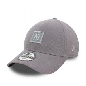 New Era New York Yankees MLB Chapeau Fermeture réglable visière incurvée Casquette de Baseball Velours côtelé MLB Gris (capspin, neuf)