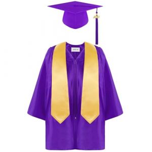 Générique Toque Diplome Enfant,Costume Tunique DiplôMé éTudiant Enfant Fille Chapeau Diplome Lot PréScolaire éTole Photographie Toge Diplome Primaire Bleu Cadeaux Enfants 1 an (NIEUCD, neuf)