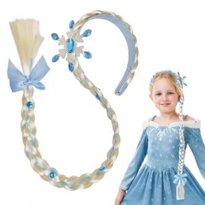 Bandeau Tress&eacute; Raiponce, Princesse Perruque Enfant Fille, Tresses Cheveux Extensions, Perruque tress&eacute;e, Bandeau Princesse Raiponce Tresses, pour Carnaval Haloween F&ecirc;te Cosplay (B) (nuoguangxing, neuf)