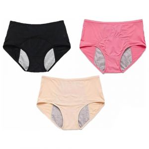 Sonnena Lot De 3 Culotte Antibactérienne Culotte dim Femme Coton Culotte Anti Fuite Culotte Gainante Femme Ventre Plat Culotte Femme sans Couture Culotte Menstruelle Culotte Taille Haute (extensivc, neuf)