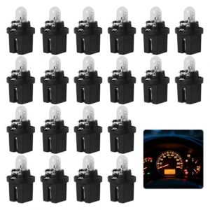 MERQUU Ampoule Tableau De Bord Voiture, 20 Pi&egrave;ces 12V2W Ampoule Compteur pour Twingo, Am poule T5 Jaune Clair, Am poule T5 Led pour Voiture, Moto Remplacement &Eacute;clairage Compteur Vitesse Jauge Cluster (ZhiTaoKe, neuf)
