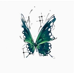 ARYU Autocollants De Tatouage De Couleur Papillon Vert Lavables, Autocollants De Bras De Taille Sexy RéAlistes Et Durables (XCTT, neuf)