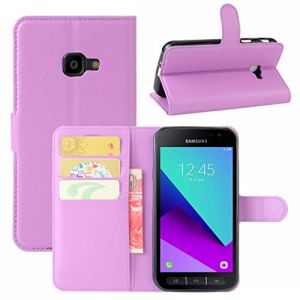 HualuBro Coque pour Samsung Galaxy Xcover 4 / 4S, Etui Housse &agrave; Rabat en PU Cuir Flip Leather Case Cover Antichoc Portefeuille Protection Stand Coque pour Samsung Galaxy Xcover4 / 4S (Violet) (HualuBro EU, neuf)