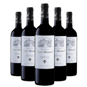 Ch&acirc;teau Saint Bernard Bordeaux Sup&eacute;rieur, Vin Rouge, 75 cl, Lot de 6 Bouteilles, Mill&eacute;sime 2018 (WineSphere, neuf)