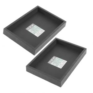 Cabilock Soucoupe Rectangulaire en RéSine pour Pots De Fleurs - Lot De 2 Plateaux Profonds Et ÉPaissis pour IntéRieur Et ExtéRieur, IdéAl pour Bonsai Et Plantes (Nadine Quick, neuf)