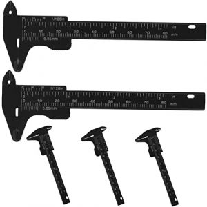 HAPINARY 5 Petits Pieds À Coulisse, Règle De Mesure Des Sourcils, Pied À Coulisse Portable, Règle Coulissante, Règle À Double Échelle Pour Sourcils, Pied À Coulisse En Plastique, Règle (Gan Gardner, neuf)