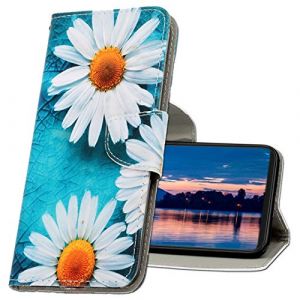 MRSTER Coque pour Redmi Note 9S, Coque en Cuir Redmi Note 9 Pro, &Eacute;tui T&eacute;l&eacute;phone Xiaomi Redmi Note 9S, Motif Color&eacute; Imprim&eacute; Housse pour Xiaomi Redmi Note 9S / Note 9 Pro. XC1 Chrysanthemum (MRSTER, neuf)