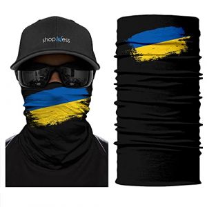 ShopINess Cache-Cou/Foulard Multifonctions Unisexe Style Drapeau Coupe du Monde de Football (Ukraine) (ShopINess, neuf)