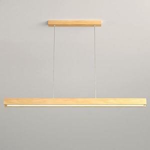 YFMYY Suspension linéaire en Bois, luminaire LED intégré en Bois, Lampe Suspendue à Suspension de Plafond à intensité Variable, Hauteur réglable pour Salle à Manger, îlot de Cuisine, Table de Billard (Yifa trade, neuf)