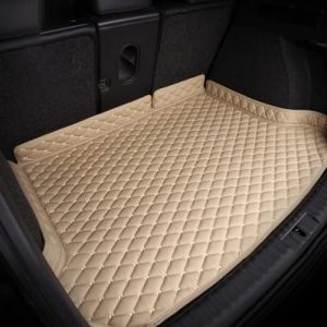 YJDWWJTB Cuir Tapis Coffre Voiture pour Mini Countryman R60 2010-2017 Without Cup Holder,Cuir Protection Coffre Tapis Anti Rayures Coffre Doublure Antid&eacute;Rapant Tapis Couverture Int&eacute;Rieure,Beige (CHIWANLIANGPI-EU, neuf)