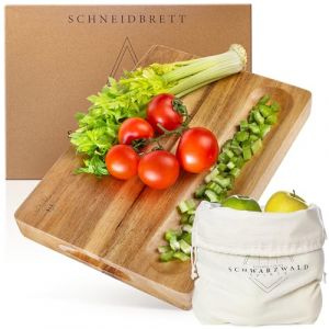 Schwarzwald Spirit Planche &agrave; D&eacute;couper Professionnelle XXL - Billot en Bois Massif pour Viande, Charcuterie, L&eacute;gumes, Fruits avec Rainures &agrave; Jus (Liebfeld GmbH, neuf)