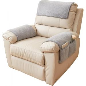 Housse D'appui-T&ecirc;te D'accoudoir pour Accoudoir Canap&eacute; Couverture de Protection Fauteuil Relax Inclinable Noel 2 3 1 Places, Chien Chat, Imperm&eacute;able Antid&eacute;rapant, Angle Cuir avec Oreilles 1(1943,2 Seat (GAOYC, neuf)