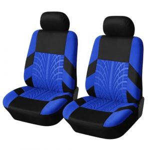 WINGOT Auto Ensembles Housses Si&egrave;ge pour Nissan Patrol GR Y61 2004-2007 2008 2009 2010 2011 2012 2013, Motif des pneus, Respirant Imperm&eacute;able Protections Accessoires,Blue-Two Seats (zhongweiyida, neuf)