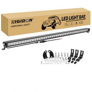 RIGIDON 44 Pouces 111 cm 120W 12000LM Barre de Led 4x4, une rangée 12V 24V droit barres lumineuse leds pour offroad Véhicules Voiture camions SUV ATV, 6000K feu antibrouillard, phare de travail (Sanyue-EU, neuf)