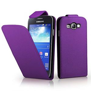 annaPrime Etui Coque Housse pour Samsung Galaxy Core I8260/ I8262 Dual Sim, Etui Simili Cuir Couleur Violet (LUONG ANH TUAN, neuf)