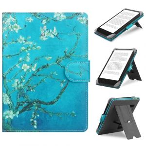 HoYiXi Universel Étui pour 6.8 Pouces,7 Pouces eReader Compatible Pocketbook/Tolino/Sony E-Book Reader Kindle Paperwhite/Kobo Clara HD/Kobo Clara 2E,6",6.8",7" Coque Housse avec Support,Fleur (Somei, neuf)