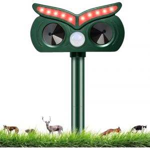 Répulsif Chat Ultrason, Repulsif Chat Solair & Repulsif Chat Exterieur Étanche, Répulsif Ultrason Anti Rongeurs avec Détecteur de Mouvement pour Anti Chats Chiens Souris Ratons Animaux de Jardin (HSfenting, neuf)