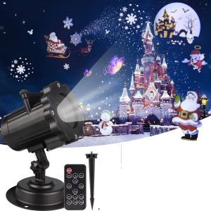 Projecteur de Noël, Projecteur de noël effet d'animation projecteur de scène 12 modèles IP65 lumière de projecteur de fête d'halloween intérieur/extérieur pour Noël, Intérieur, Extérieur, Fête, Mariag (sunxiaojustore, neuf)