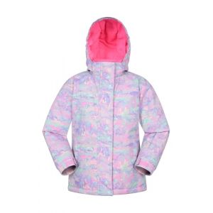 Mountain Warehouse Snowdrop Veste de ski imperm&eacute;able pour enfant Motif perce-neige, Bleu p&acirc;le, 11-12 ans (Mountain Warehouse, neuf)