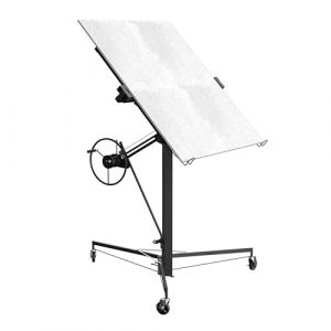 l&egrave;ve-plaques de pl&acirc;tre XXL TEENO,Plateforme &eacute;l&eacute;vatrice inclinable,Aide de montage de panneaux en placopl&acirc;tre,capacit&eacute; de charge max. 68 kg,Hauteur 140-325 cm, 3 Roues avec Freins de Stationnement (Stuffwink Store, neuf)