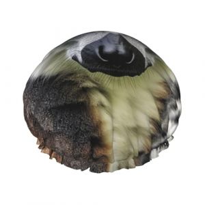 Bonnet de douche motif l&eacute;murien pour femme r&eacute;utilisable double couche bonnet de bain bonnet de bain bonnet de cheveux bonnet de cheveux &eacute;tanche bande &eacute;lastique dames spa salon douche bonnet cheveux (qinmeishangdian, neuf)