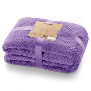 DecoKing Couette en Microfibre Couverture Polaire Plaid Couvre-lit Polaire Doux de Style scandinave Henry, Microfibre Violet 70x150 cm (shop_decoking, neuf)