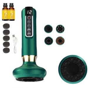 Serenya Masseur Anti Cellulite Avis, Serenya Anti Cellulite Puissant Appareil Massage Cellulite, Ventouse Electrique Anti Cellulité, Avec 12 Modes D'Aspiration (Têtes améliorées-Vert) (SMALLCO, neuf)